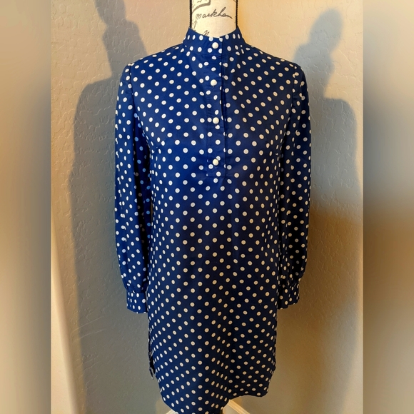 Butterick Tops - Vintage 80s Mandarin Collarless Blouse 33" or Mini Dress